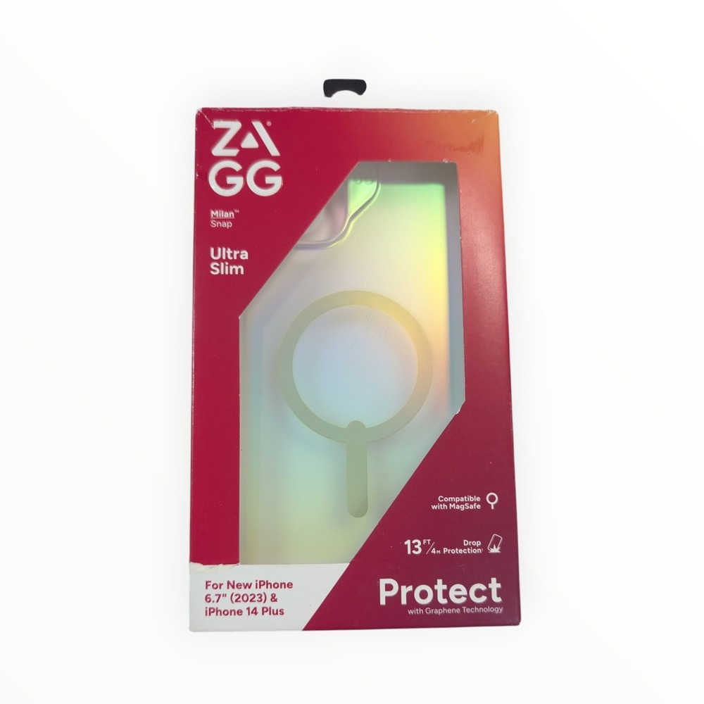 O8-O ZAGG Milan Snap MagSafe Case for iPhone 15 Plus/iPhone 14 Plus Iridescent‎